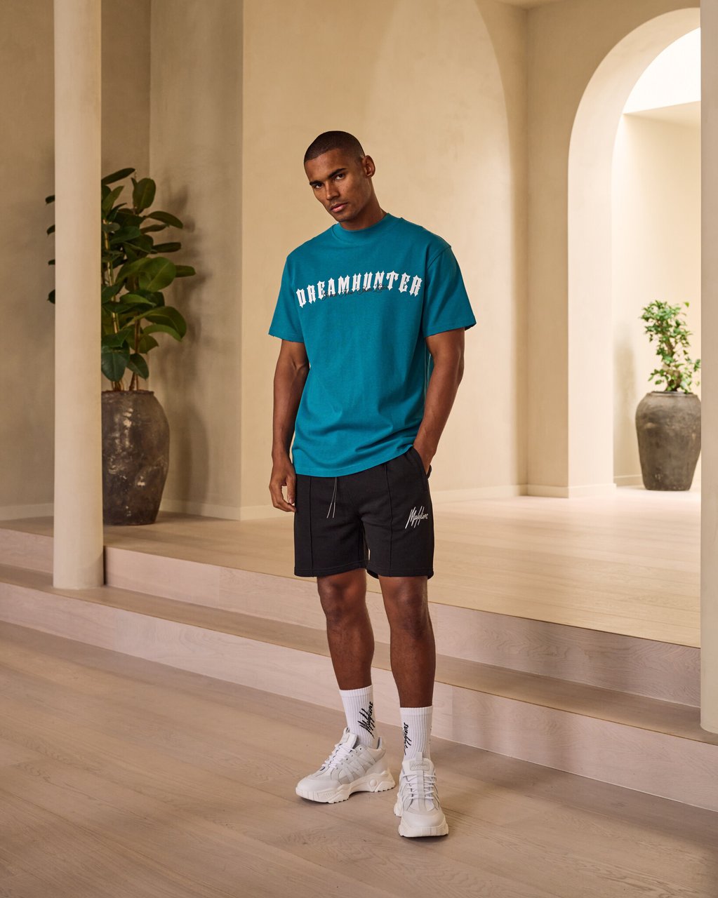 Malelions Dreamhunter T-Shirt - Teal/White Blauw