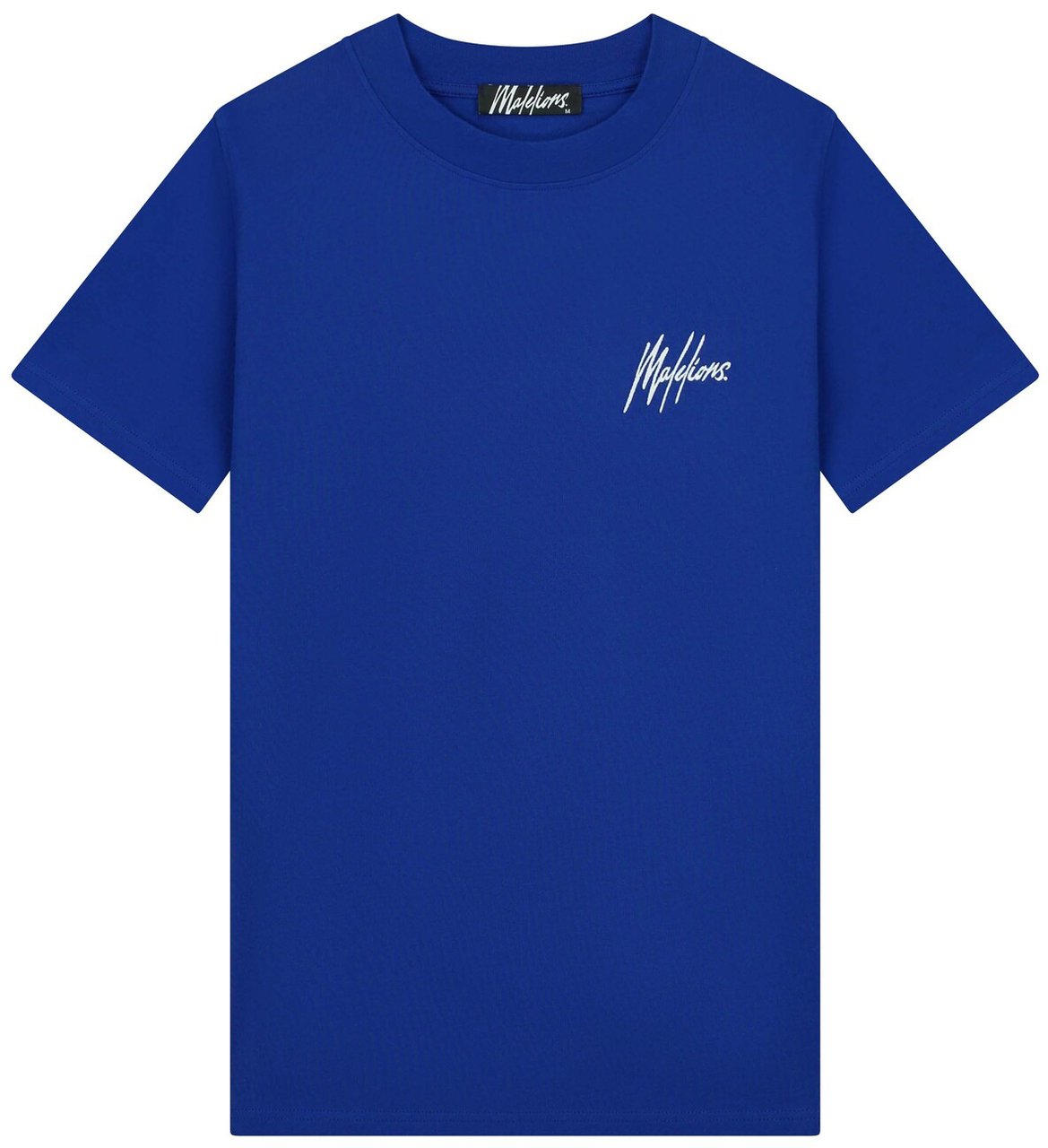 Malelions Studio T-Shirt - Cobalt/White Blauw