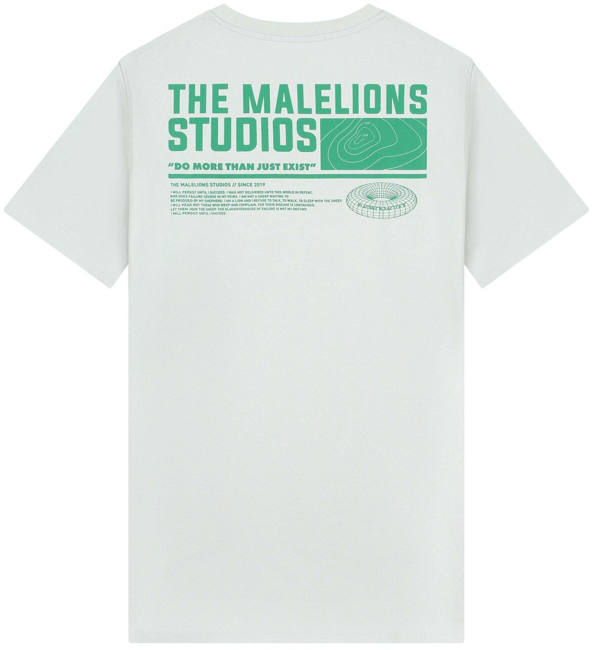 Malelions Studio T-Shirt - Grey/Green Grijs