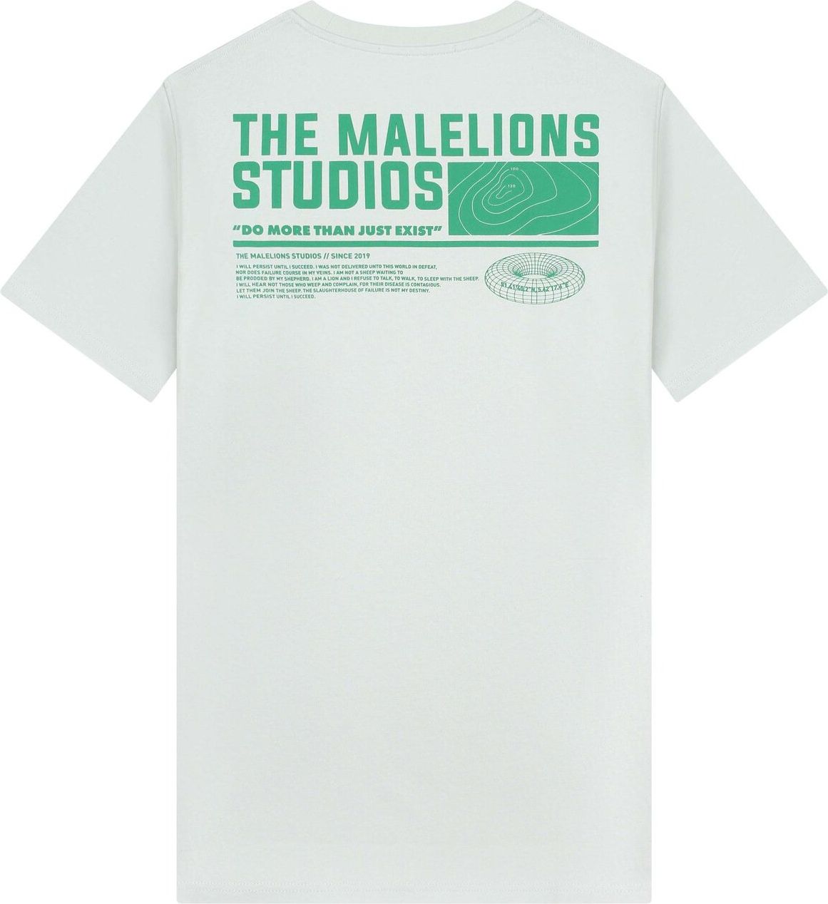 Malelions Studio T-Shirt - Grey/Green Grijs