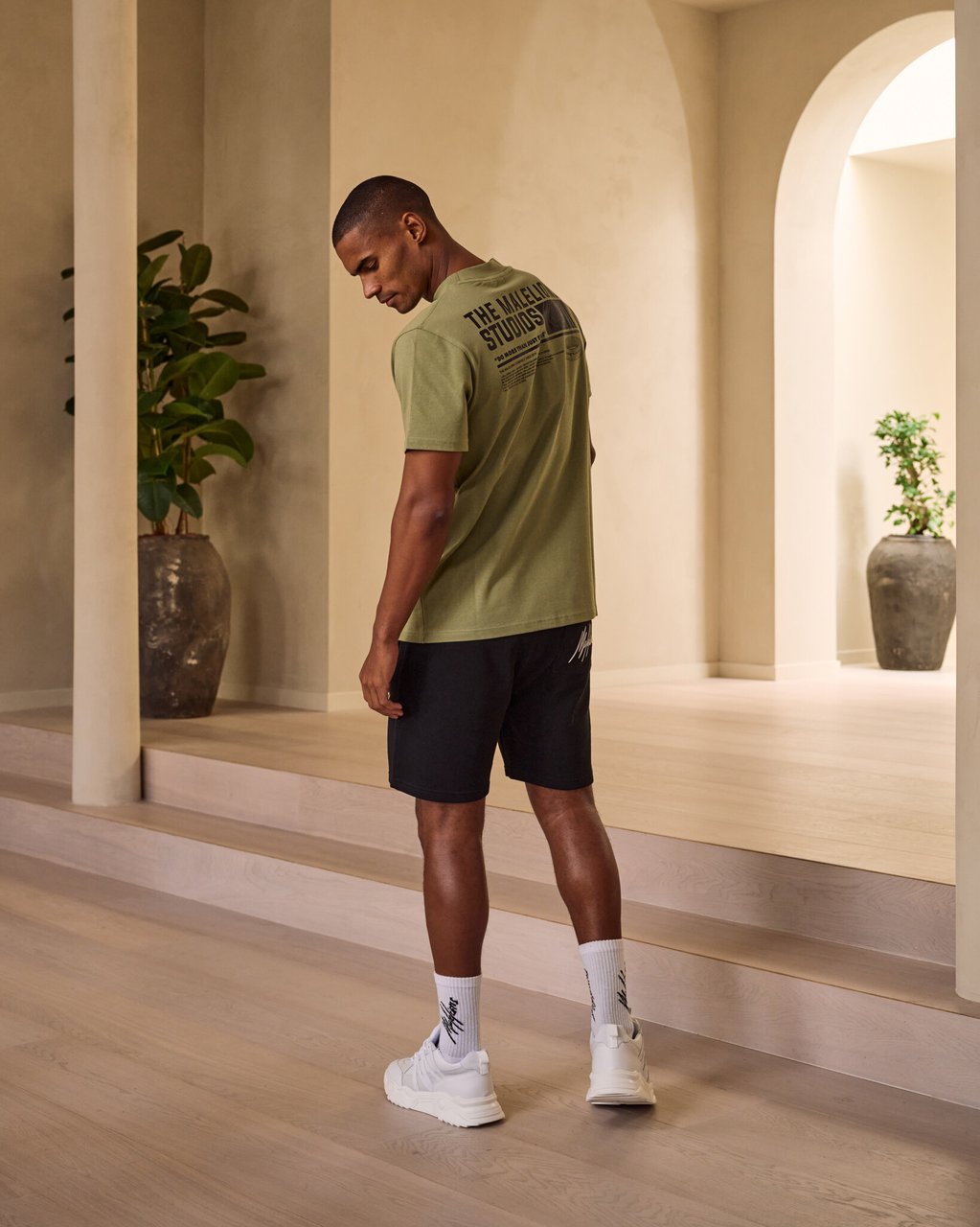 Malelions Studio T-Shirt - Army/Black Groen