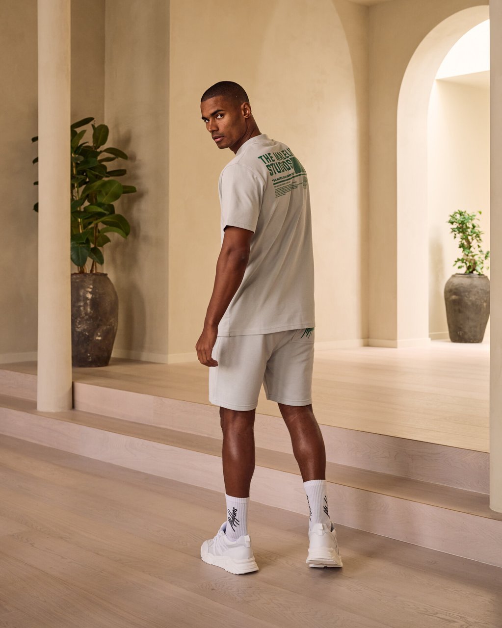 Malelions Regular Short - Grey/Green Grijs