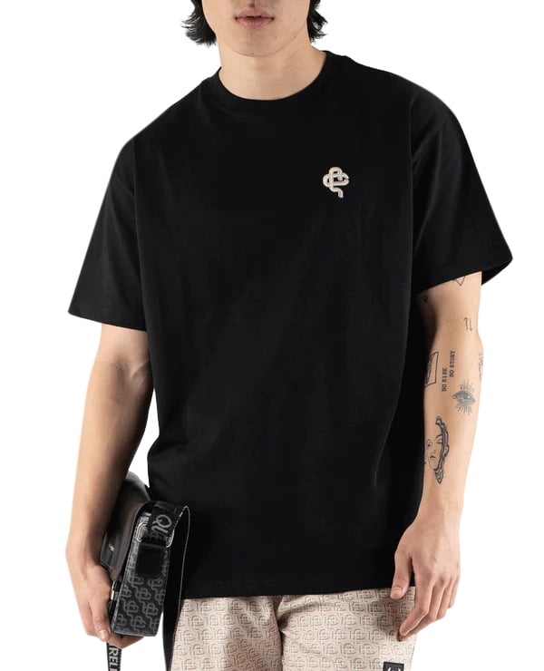 Quotrell Florence T-shirt | Black/sand Zwart