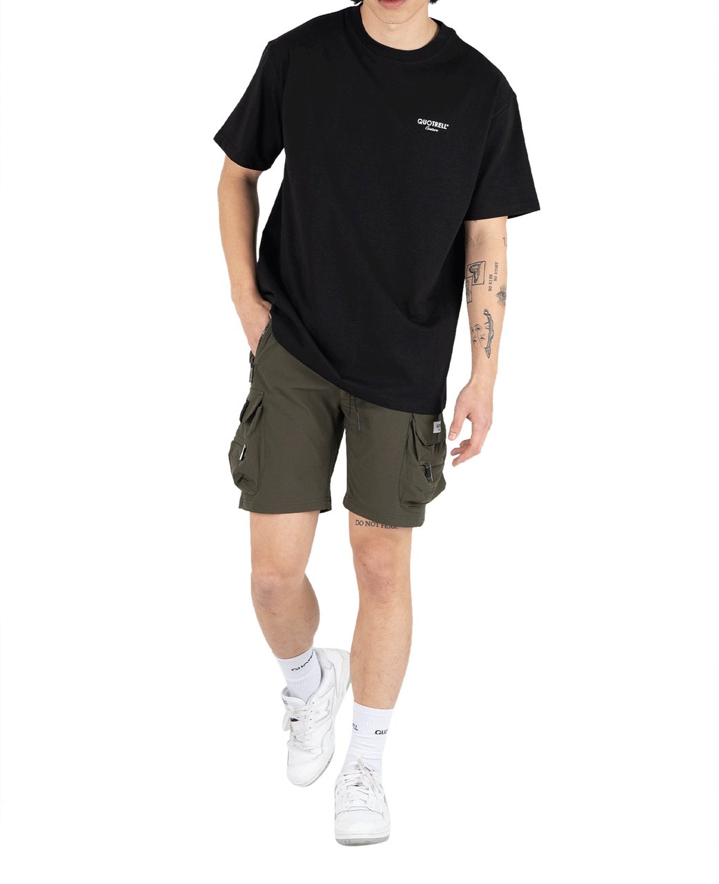 Quotrell Sarasota T-shirt | Black/white Zwart