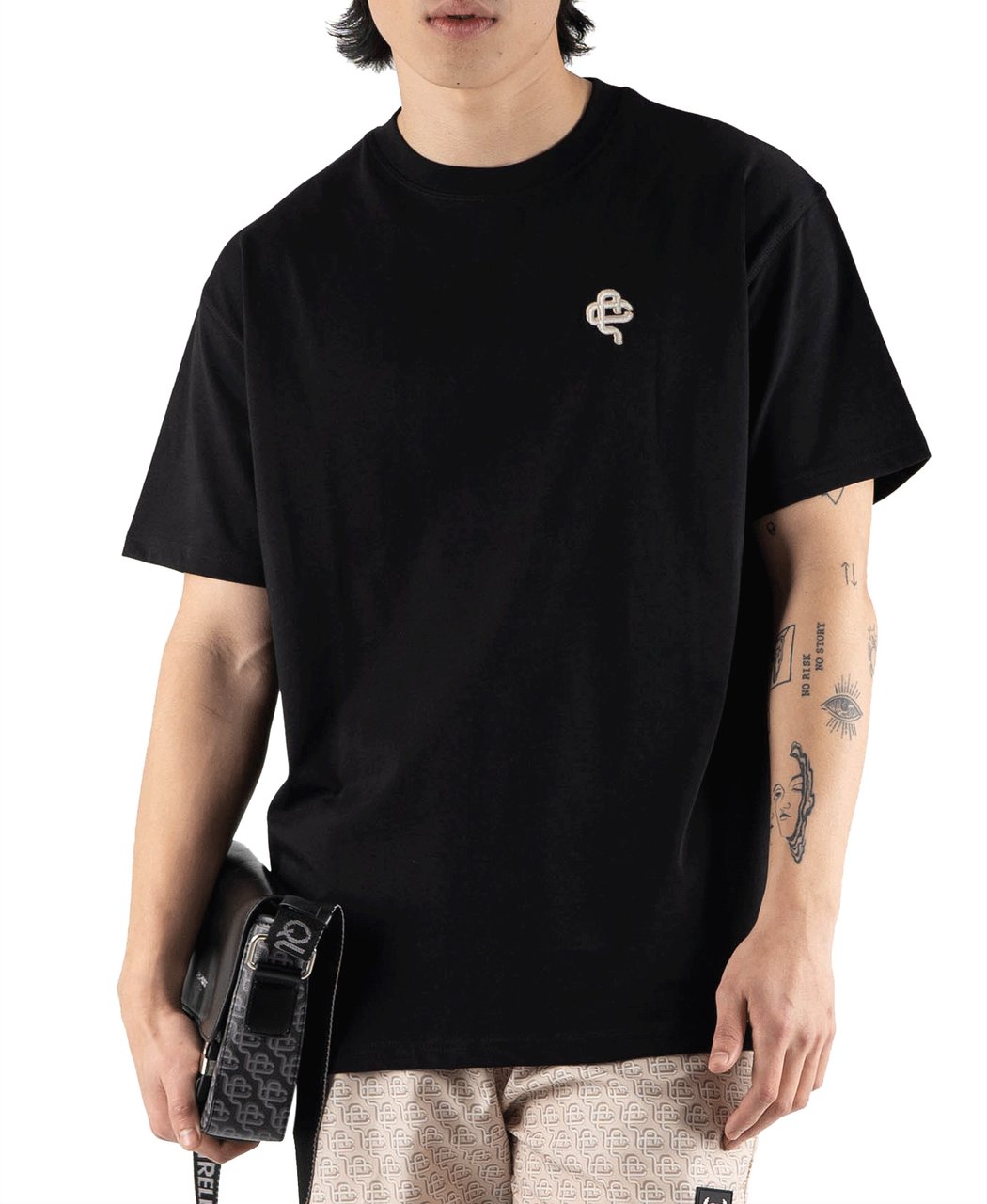 Quotrell Florence T-shirt | Black/sand Zwart