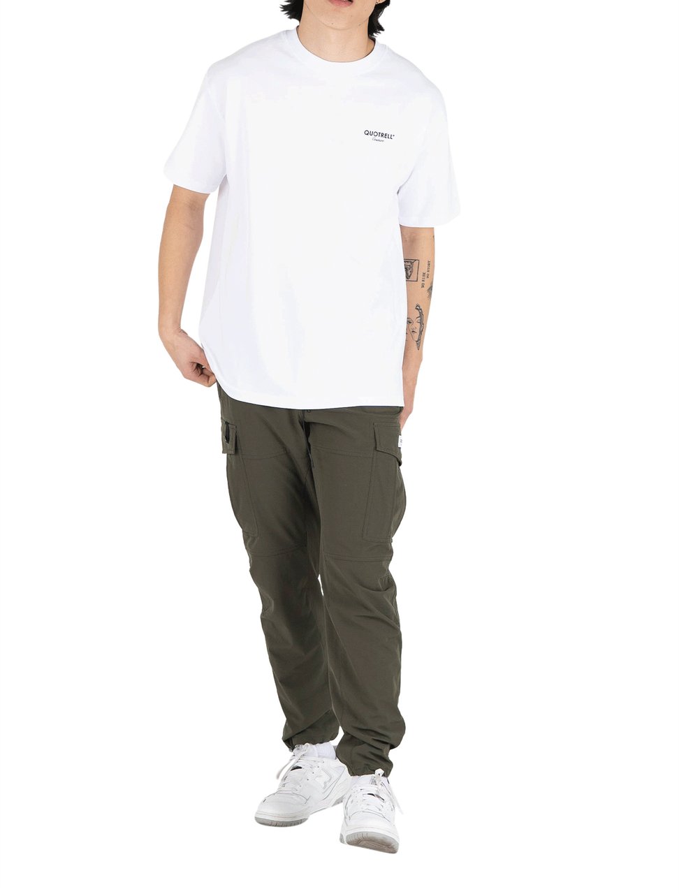 Quotrell Sarasota T-shirt | White/black Wit