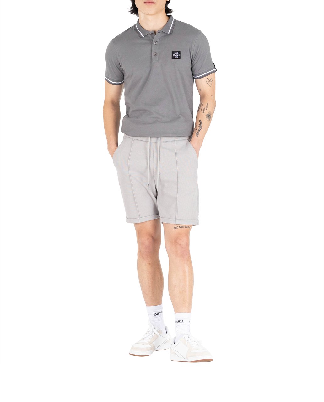 Quotrell Ithica Shorts | Taupe/black Beige