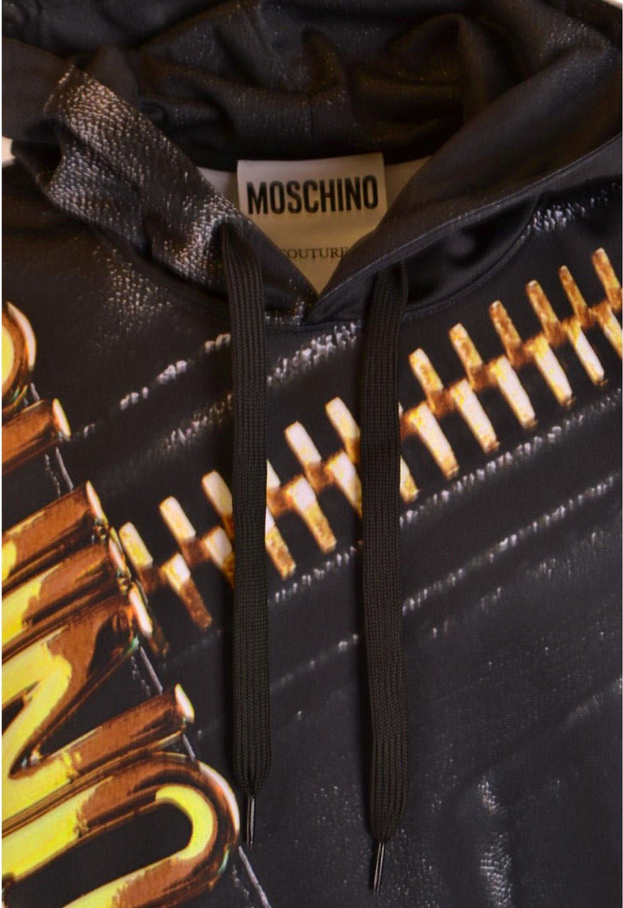 Moschino Moschino Couture Logo Hooded Sweatshirt Zwart