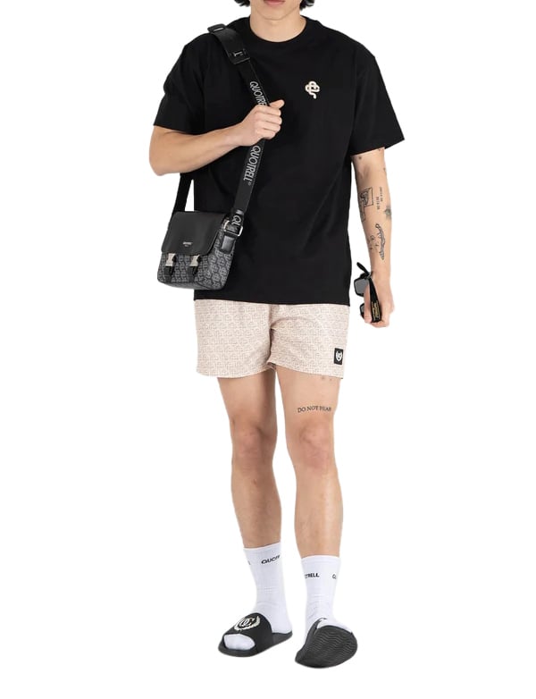 Quotrell Florence T-shirt | Black/sand Zwart