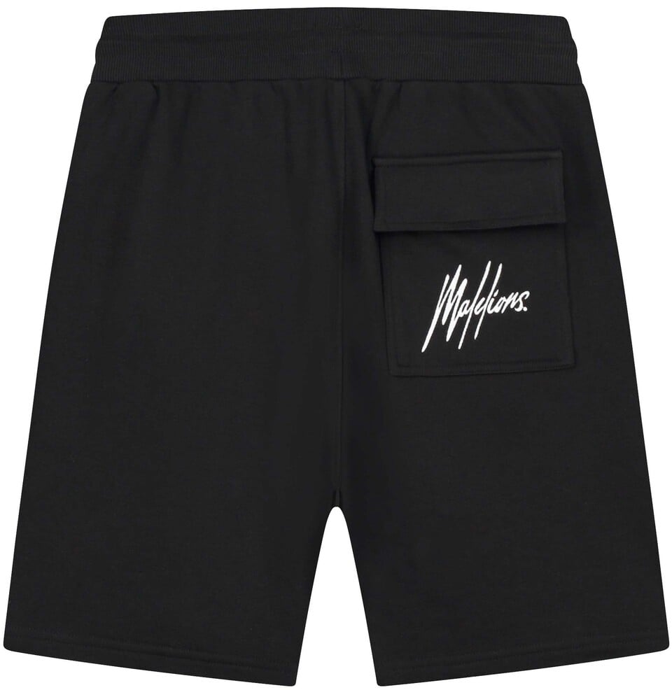 Malelions Regular Short - Black/White Zwart