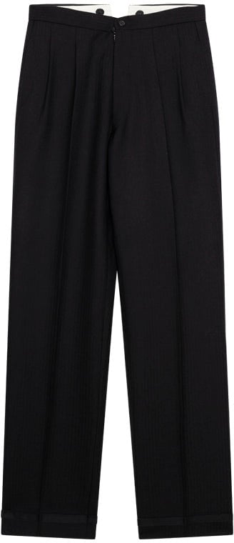 Maison Margiela PANELLED TAILORED PANTS BLACK Zwart