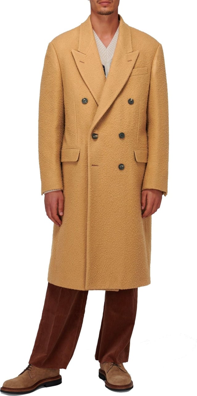 Fendi Fendi Wool Long Coat Bruin