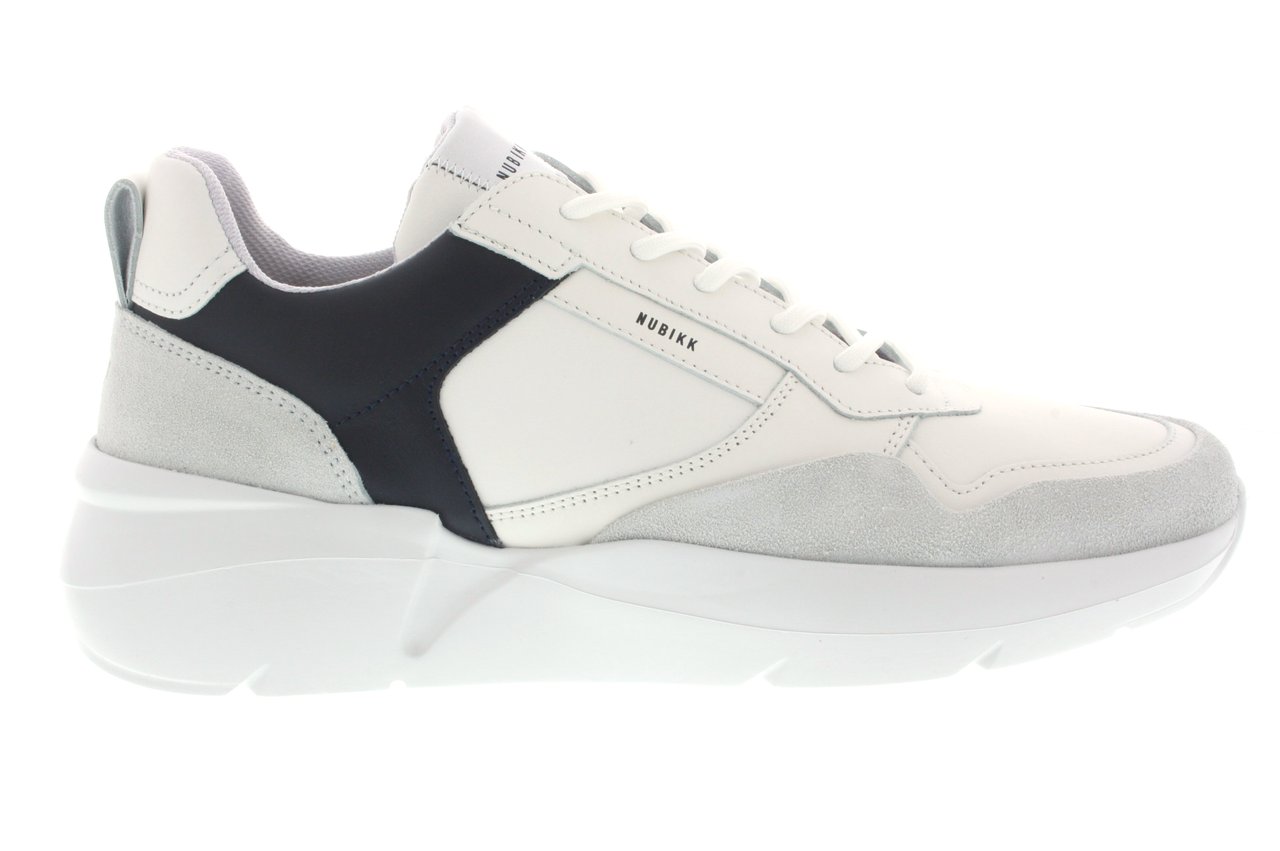 Nubikk Roque Road Wave | Navy Witte Sneakers Wit