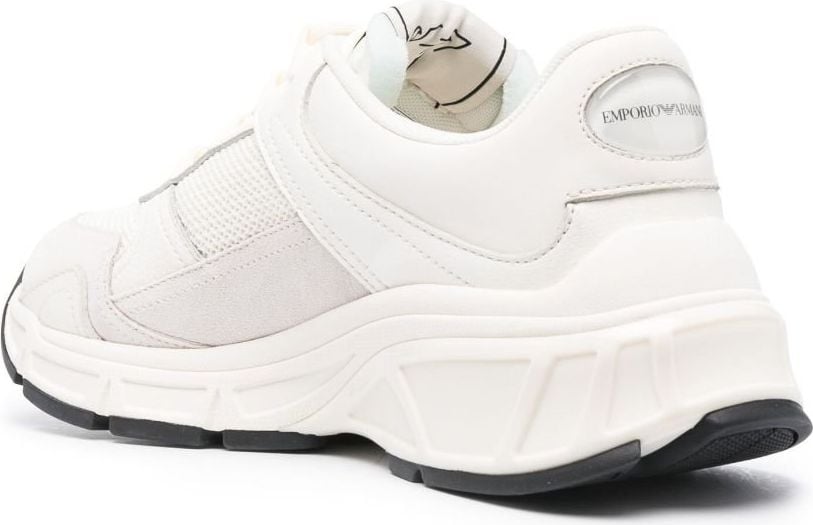 Emporio Armani Cream Sneaker White Wit
