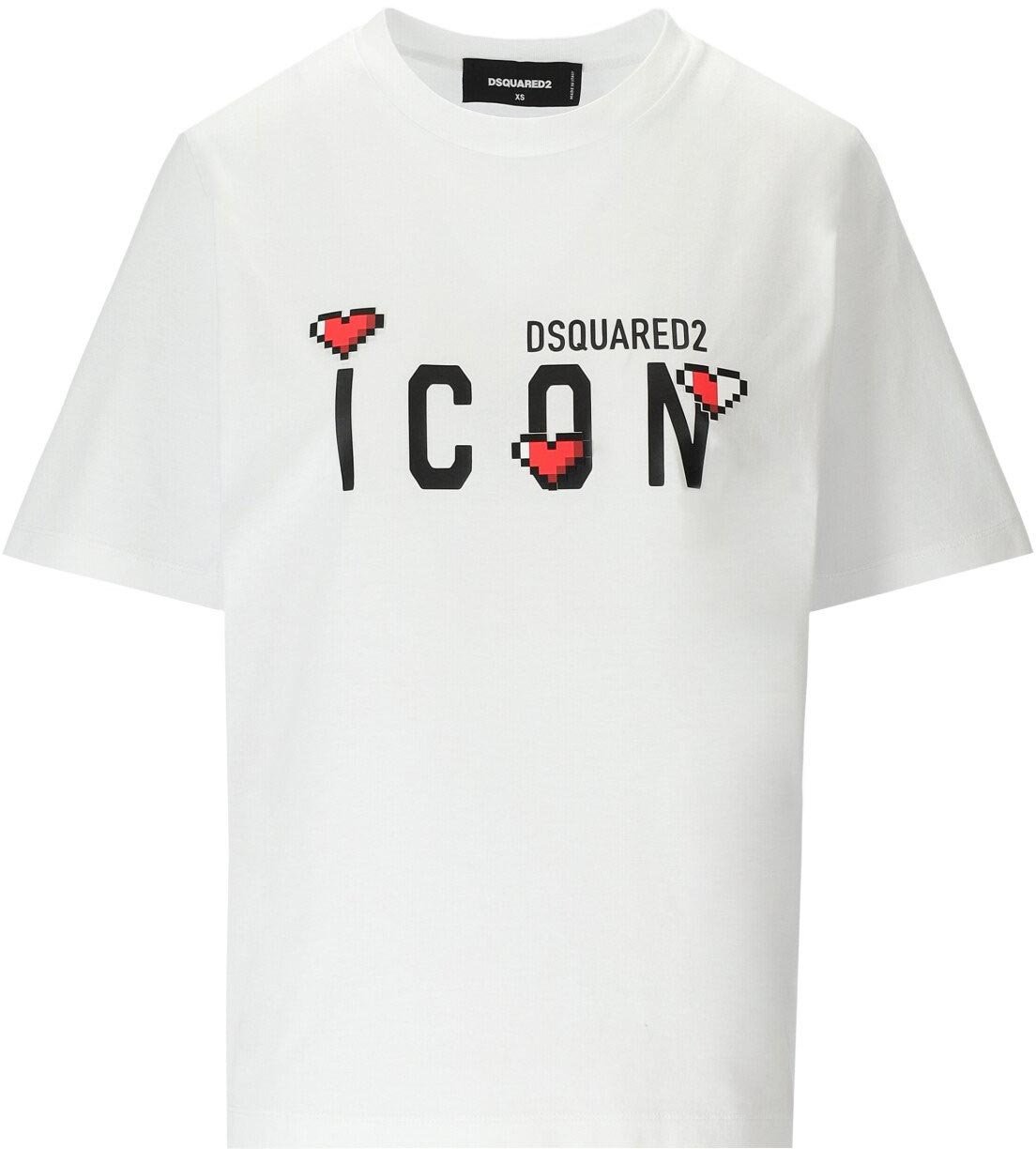 Dsquared2 Icon Game Lover Easy White T-shirt White Wit