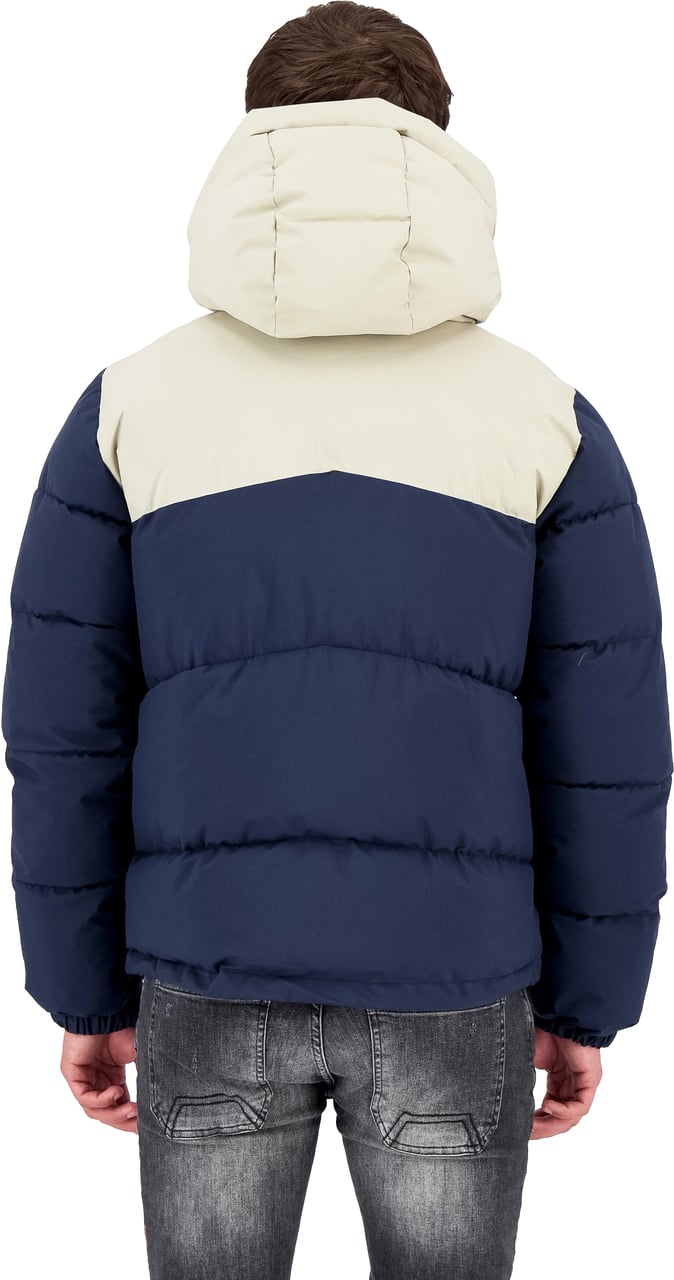 Black Bananas Huddle Puffer Jacket | Navy Blauw