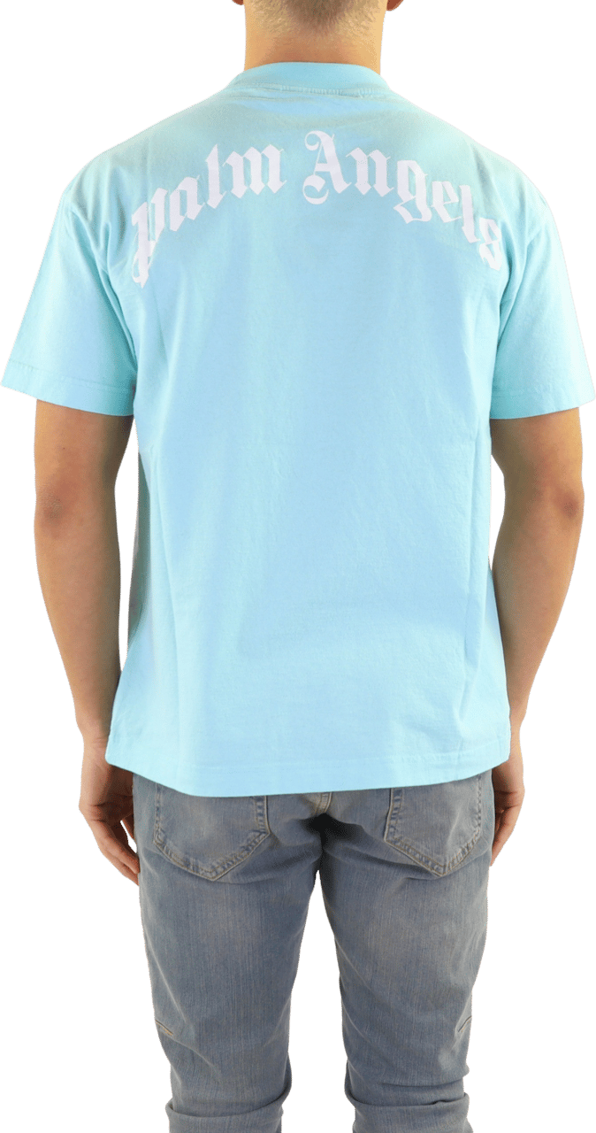 Palm Angels T-shirts and Polos Blue Blue Blauw
