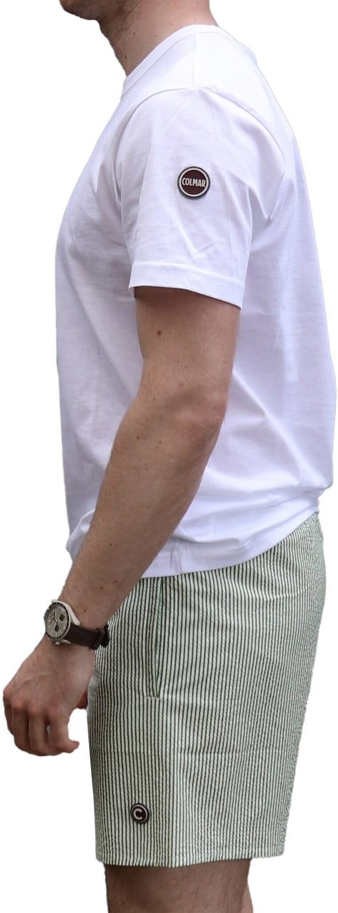 Colmar Originals Uomo Zwembroek Stripe Hill/Bianco Groen