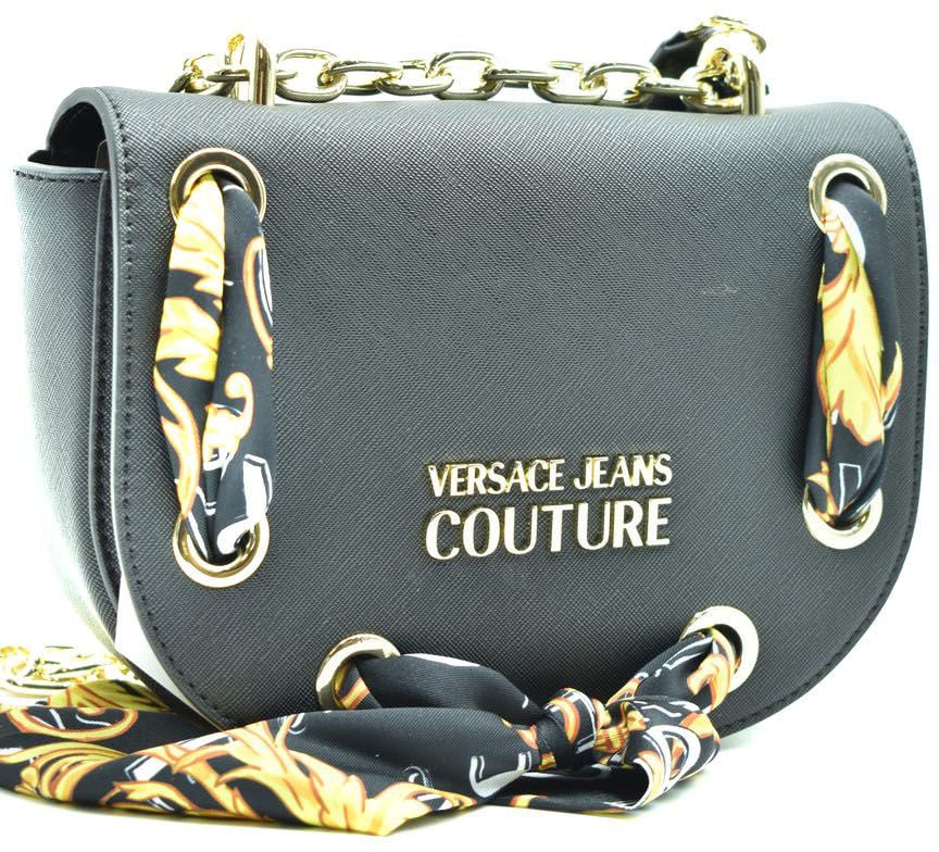 Versace Jeans Couture Couture Logo Scarf Shoulder Bag Zwart