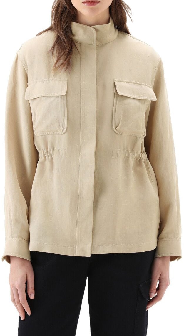 Woolrich Woolrich Fluid Utility Overshirt  Beige Cfwwos0078frut3043 8925 Beige