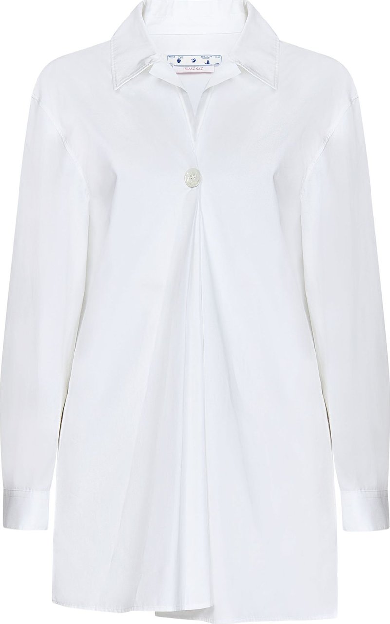 OFF-WHITE long-sleeve button-fastening shirt Wit