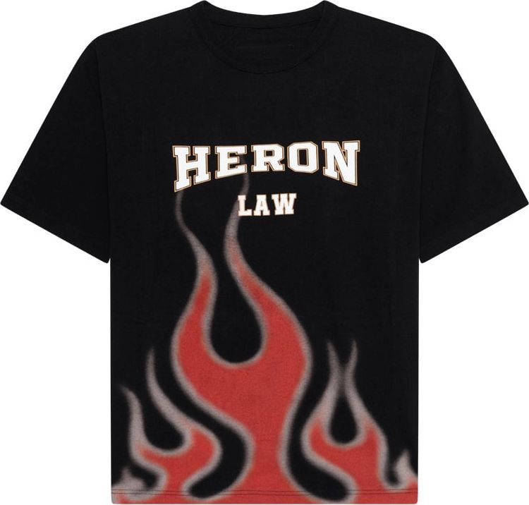 Heron Preston Heron Law Flames SS Tee Zwart