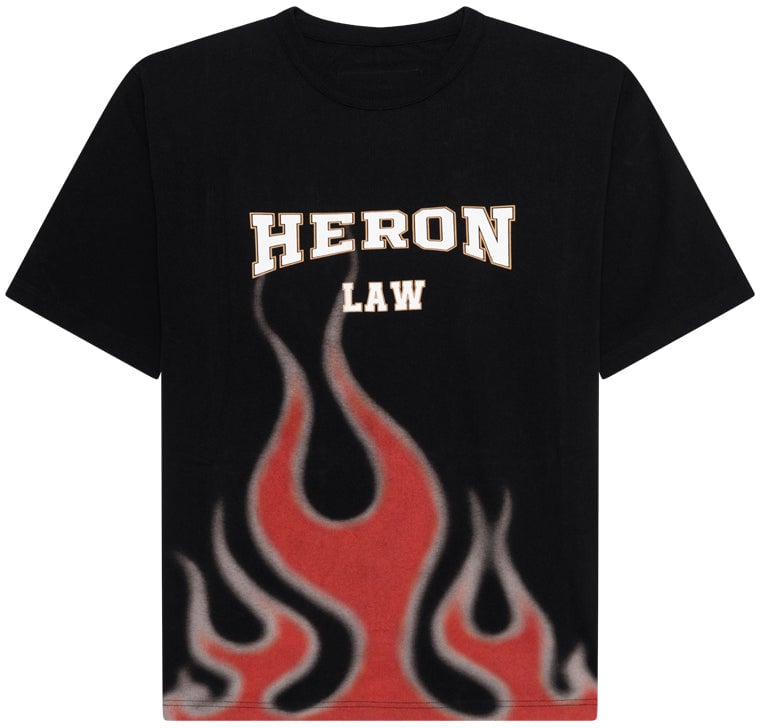 Heron Preston Heron Law Flames SS Tee Zwart