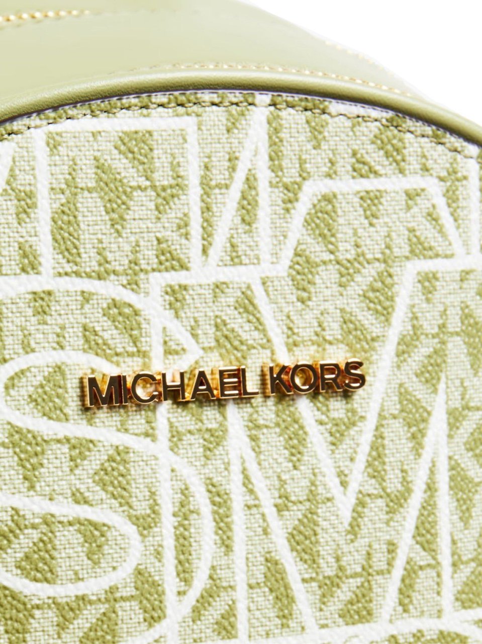 Michael Kors Adina Monogram Logo Backpack Groen