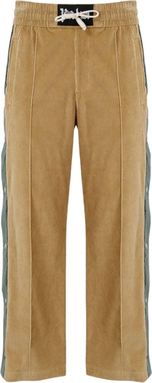 Palm Angels Palm Angels Ribbed Cotton And Wool Pants Beige