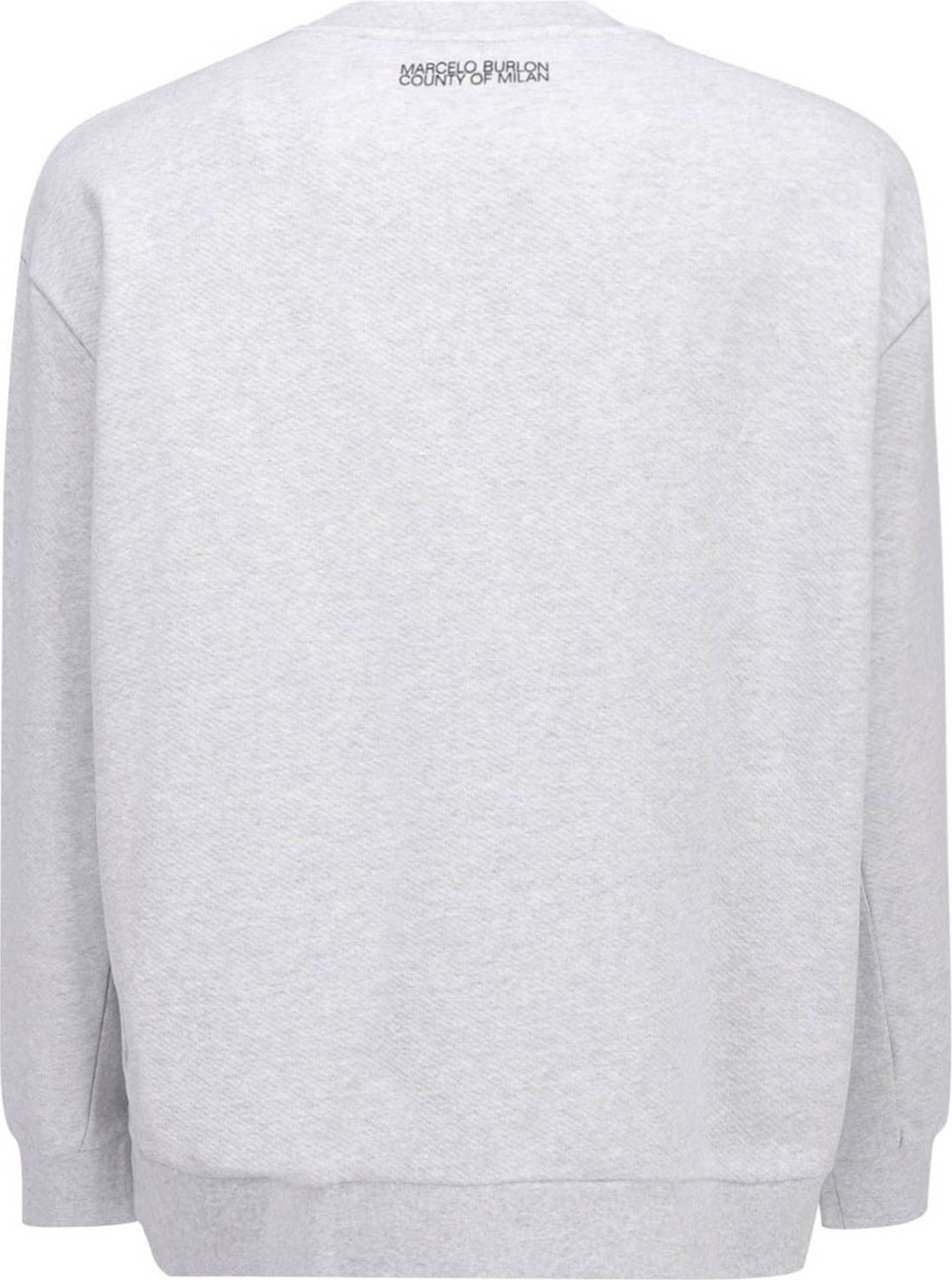 Marcelo Burlon Marcelo Burlon County Of Milan Cotton Logo Sweatshirt Grijs