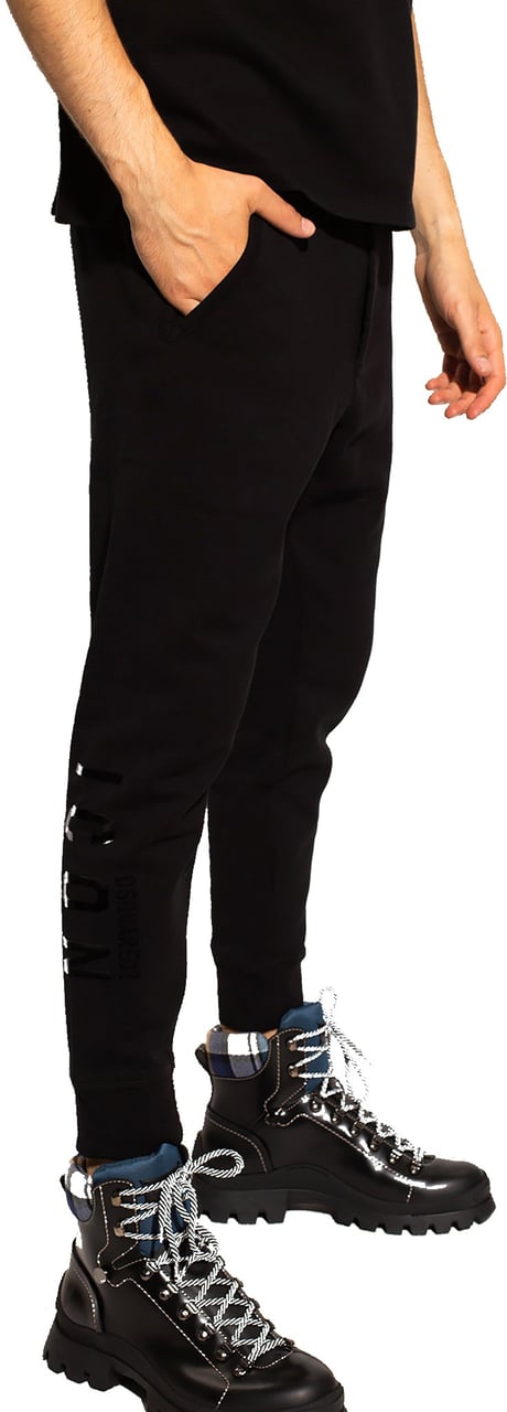 Dsquared2 Dsquared2 Cotton Logo Sweatpants Zwart