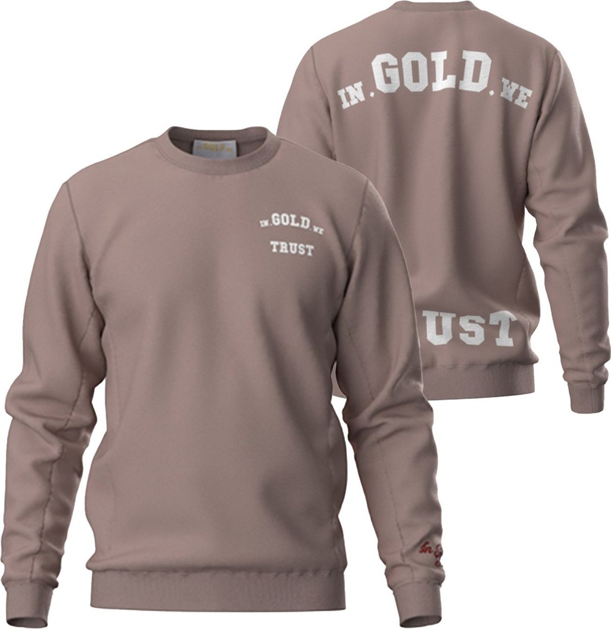 In Gold We Trust In Gold We Trust Crewneck The Slim 2.0 Fawn Taupe