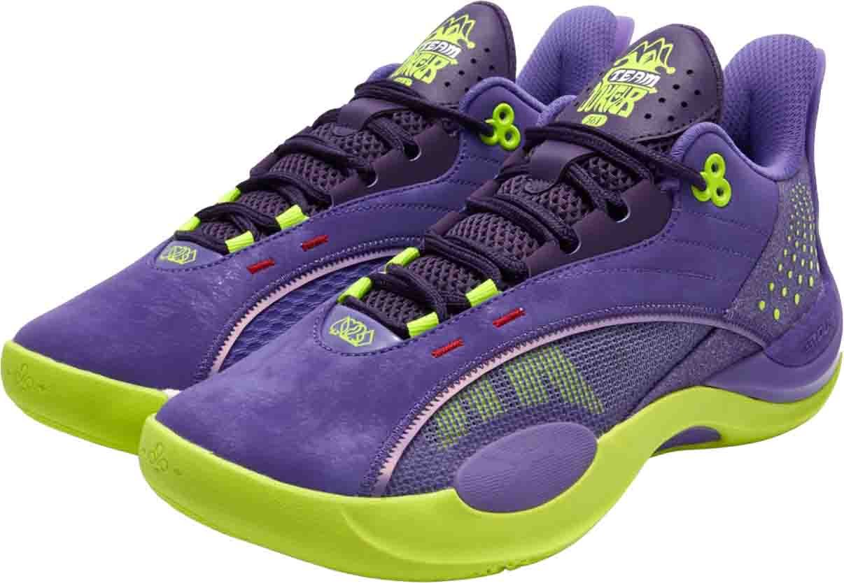 361 Degrees Team Joker Basketbalschoen Paars Groen Divers