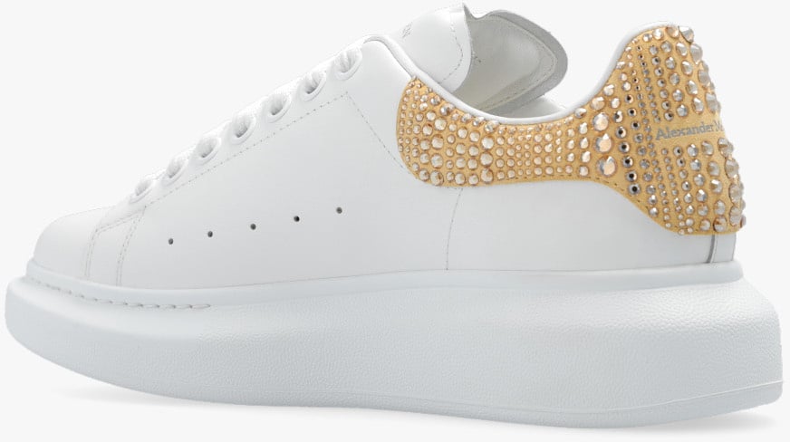 Alexander McQueen Oversized rhinestone-embellished sn Wit