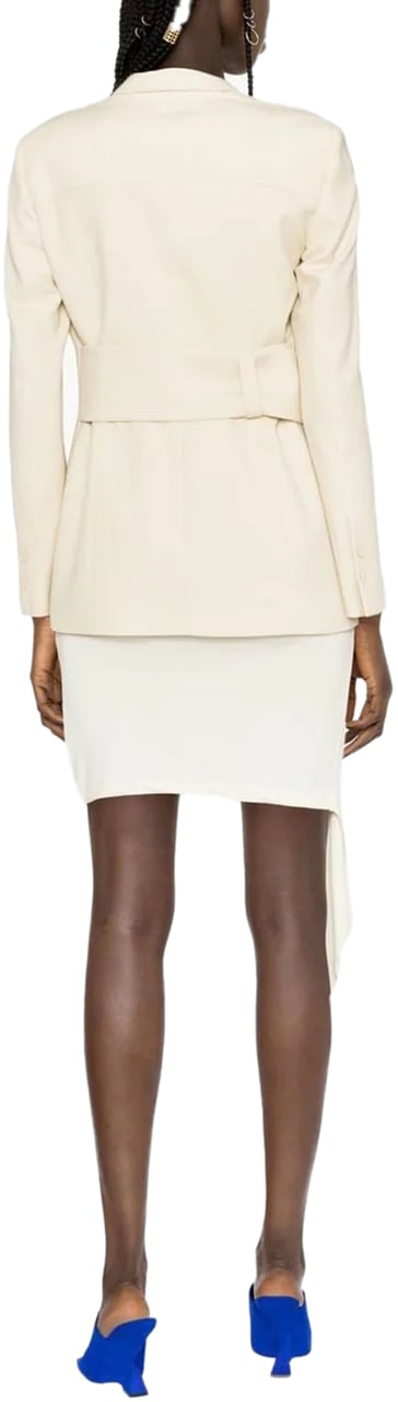 OFF-WHITE single-breasted wool blazer Beige