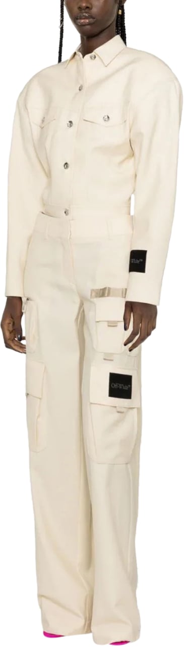 OFF-WHITE Toybox wide-leg cargo trousers Beige