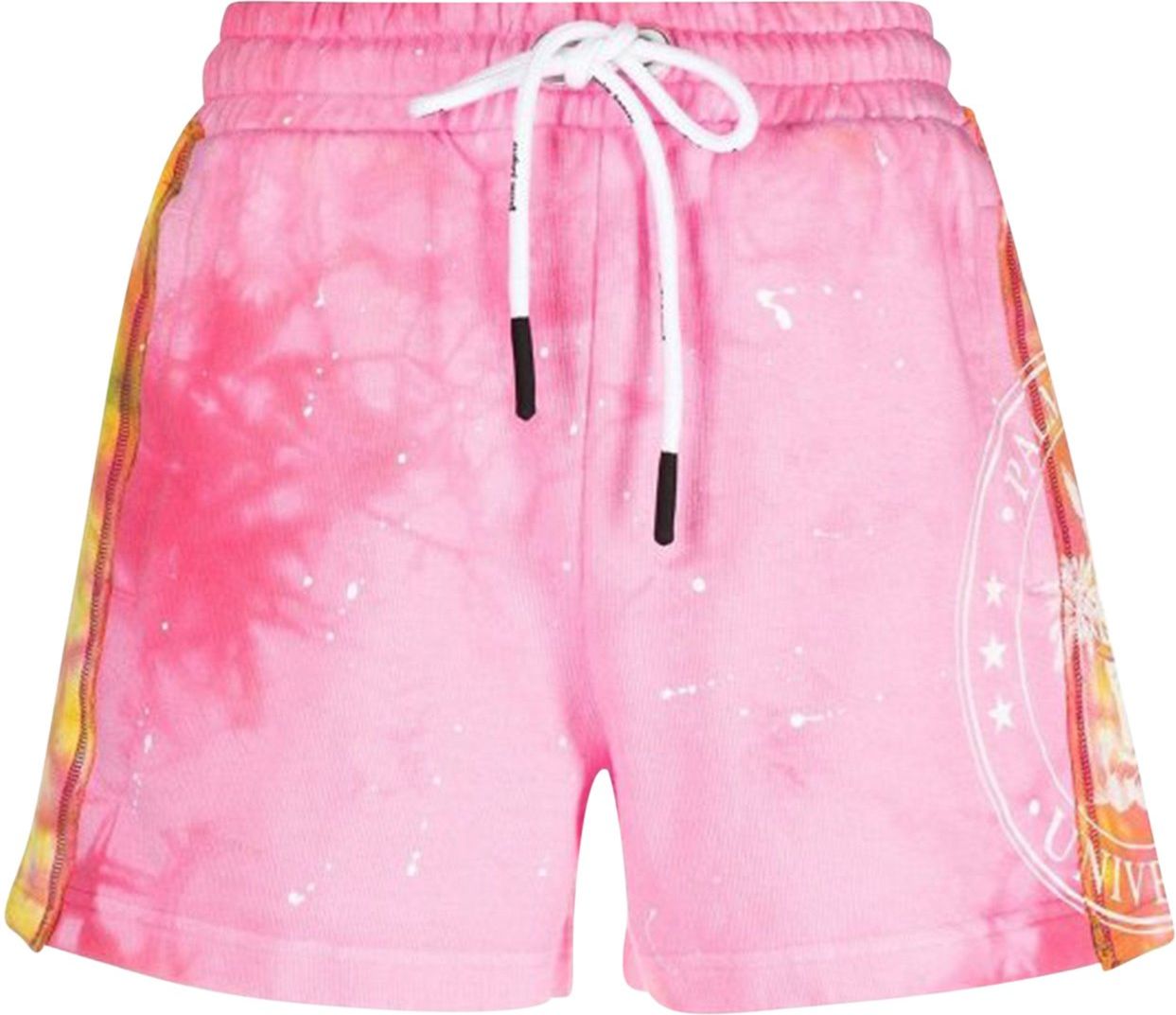 Palm Angels tie-dye cotton track shorts Roze