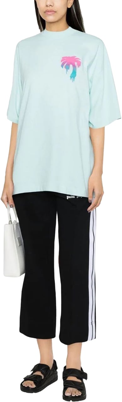 Palm Angels print T-shirt Blauw