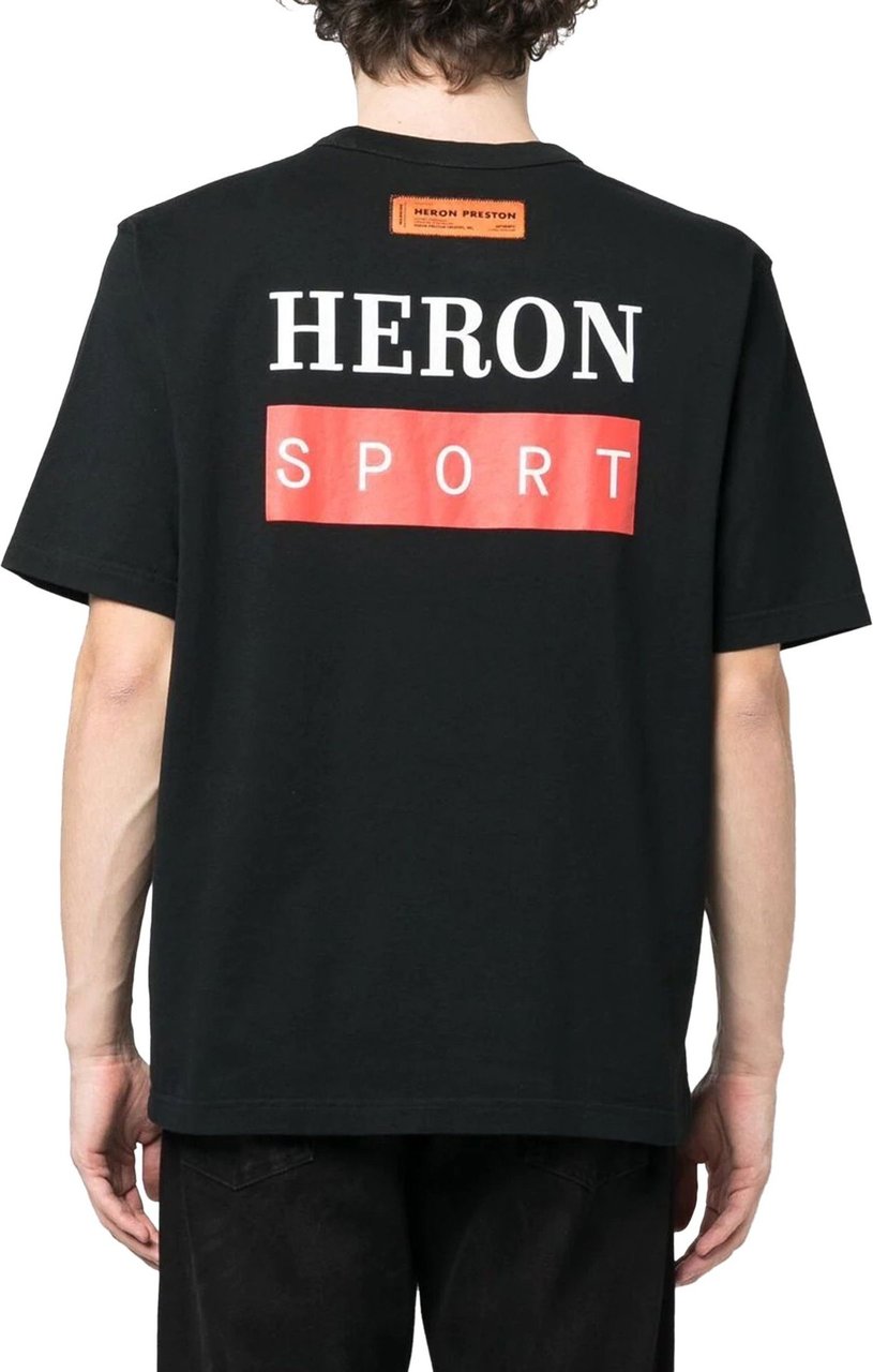 Heron Preston logo-print cotton T-shirt Zwart