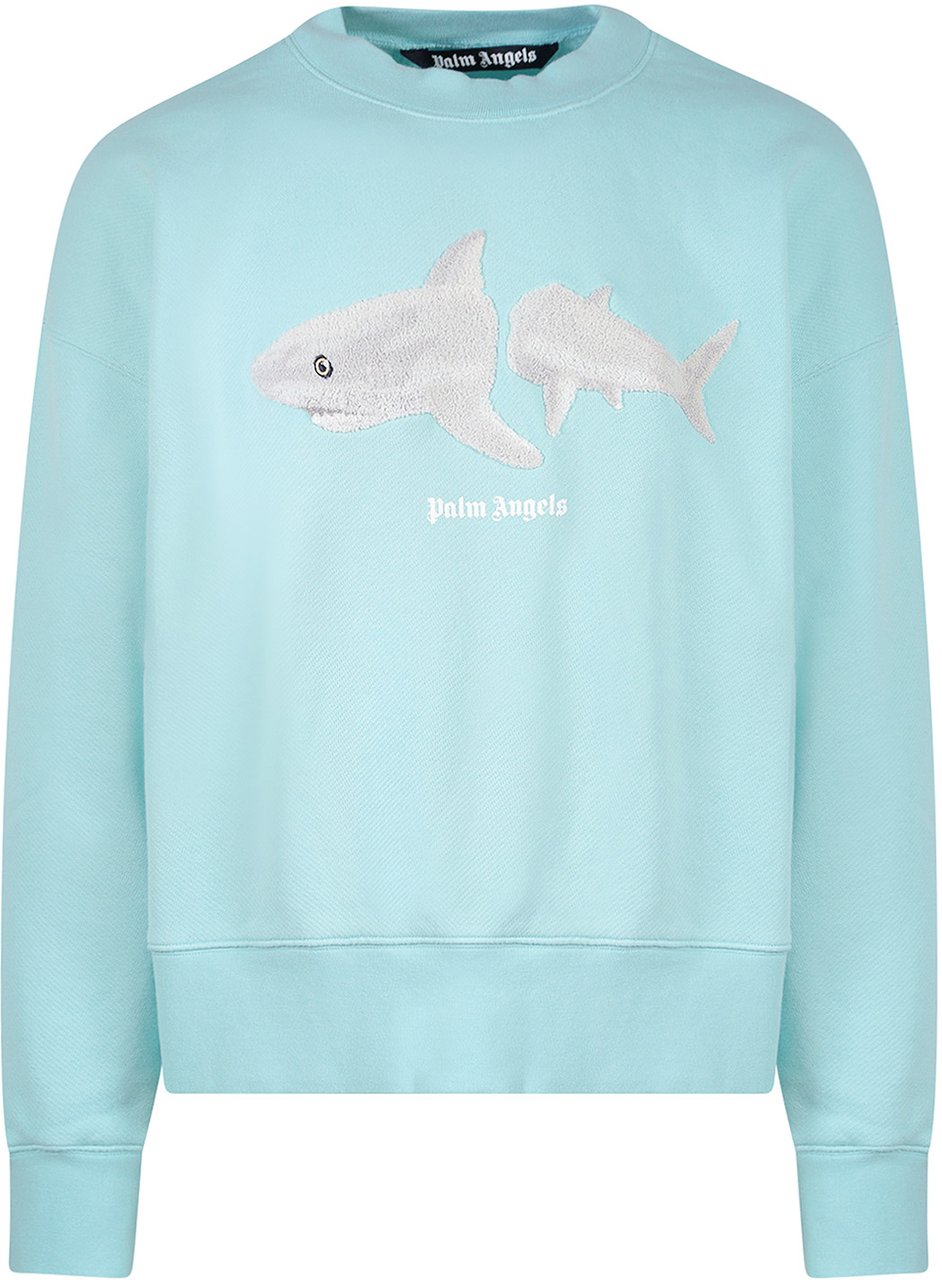 Palm Angels Palm Angels White Shark Sweater (Blauw) Wit