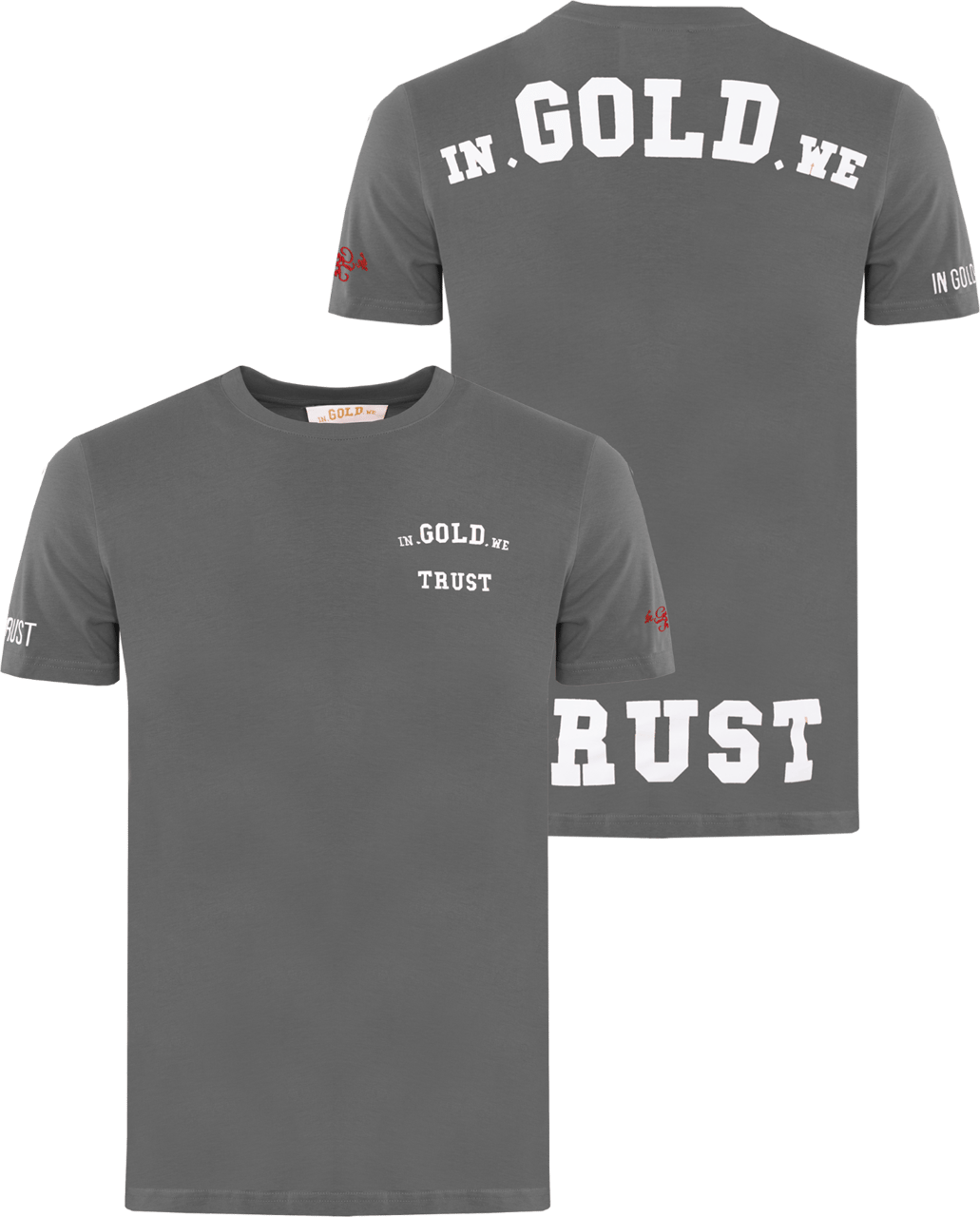 In Gold We Trust The Pusha T-shirt Grijs