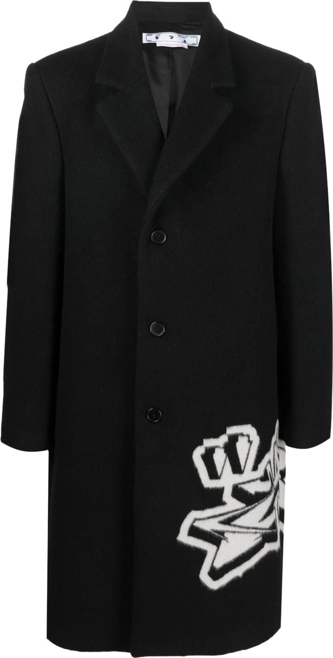 OFF-WHITE Coats Black Black Zwart