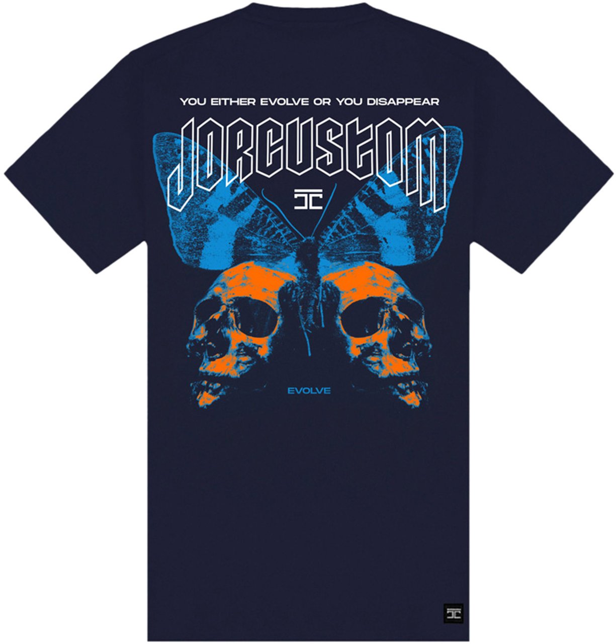JORCUSTOM Evolve Slim Fit T-Shirt Navy Blauw
