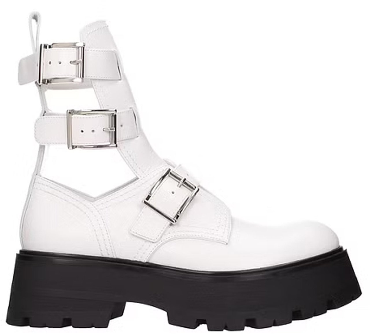 Alexander McQueen Alexander Mcqueen Leather Ankle Boots Wit
