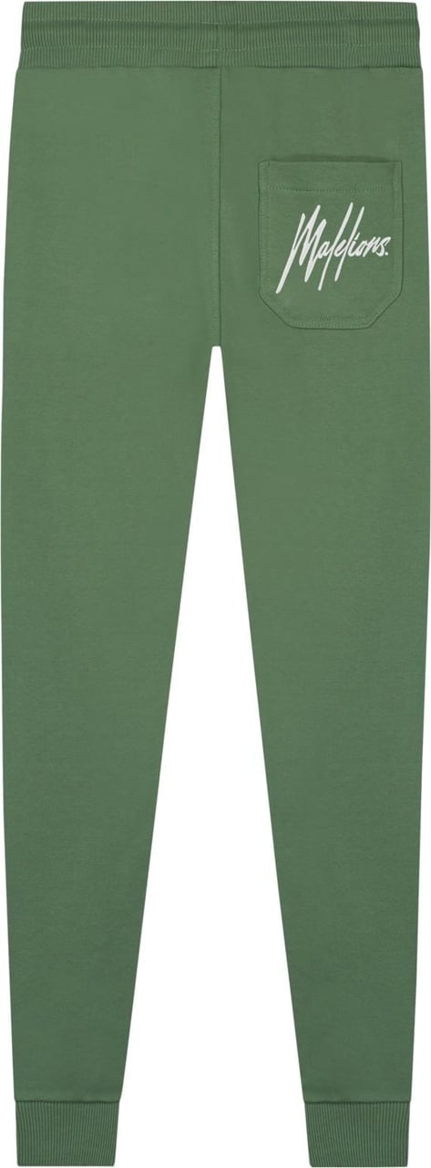 Malelions Sport Coach Trackpants - Army/White Groen