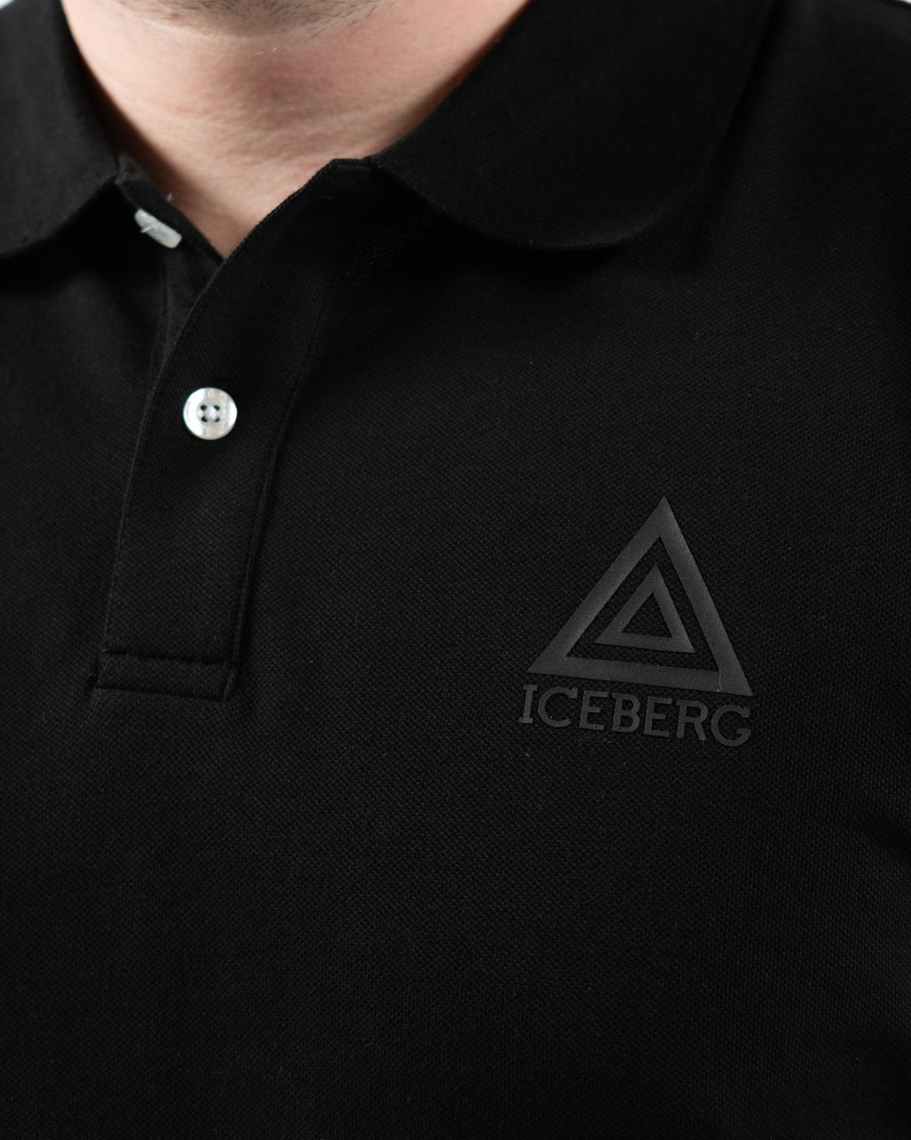 Iceberg Triangle Polo Heren Zwart Zwart