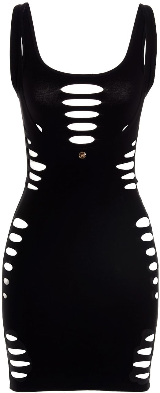 Versace cutout-detail beach cover-up Zwart