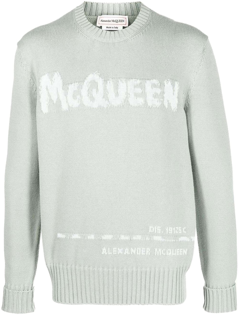 Alexander McQueen logo-intarsia jumper Groen