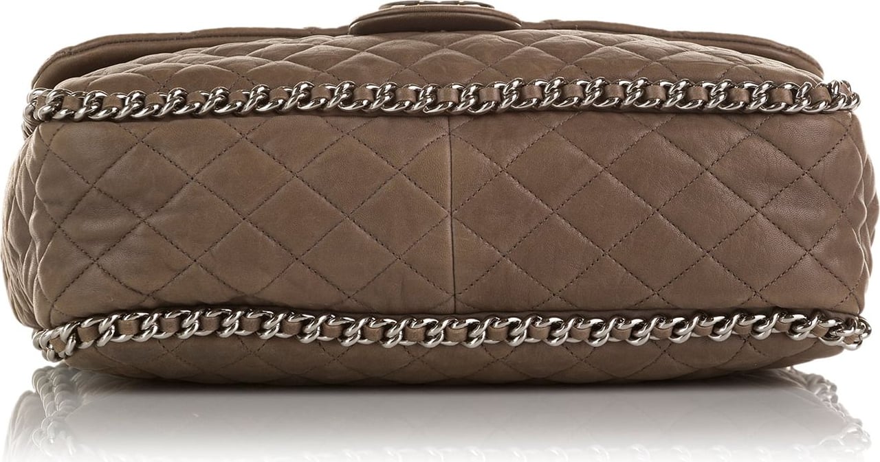 Brown Chanel Maxi Chain Around Lambskin Single Flap Bag – Designer Revival