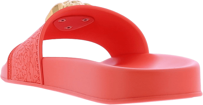 Versace Medusa Head plaque slides Roze